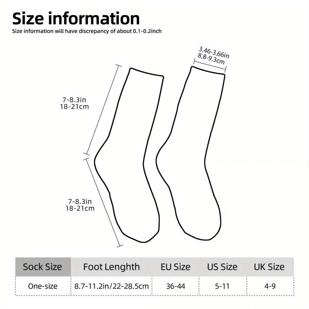 1 Pair Multicolor One Size Socks