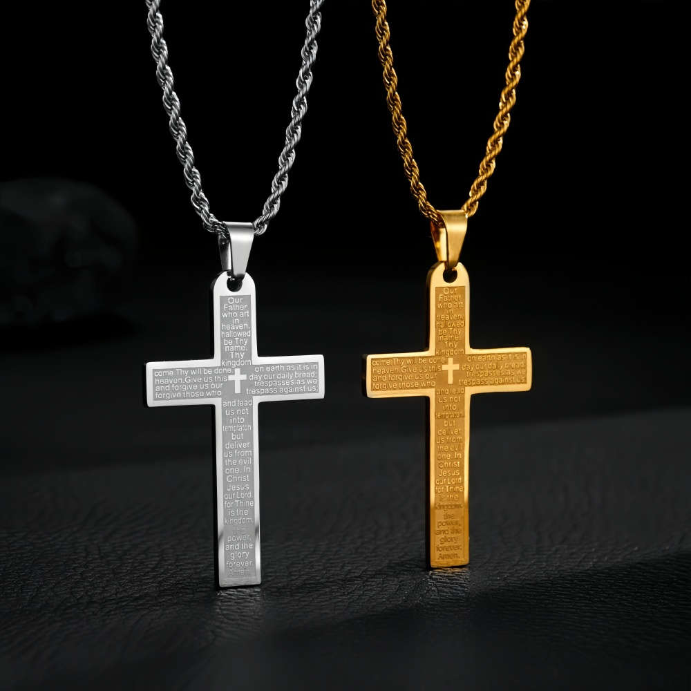 1 Piece Golden Jesus Theme Pendant