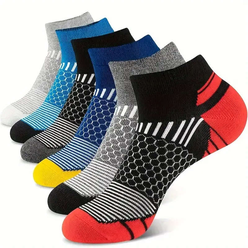 6 Pairs Of Unisex Low-Top Athletic Socks