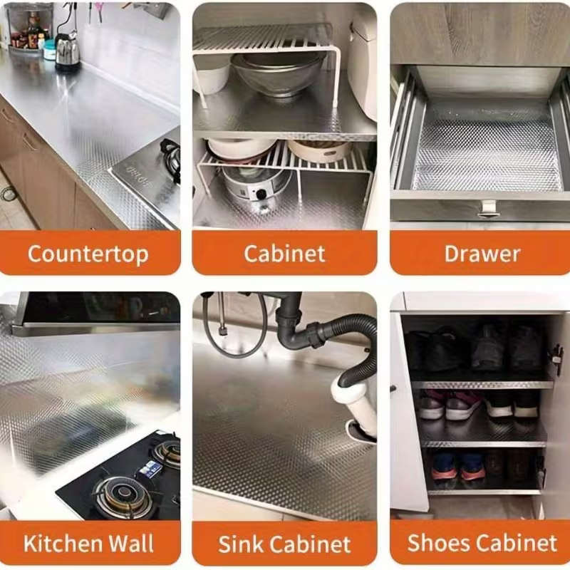 Waterproof and oil-resistant aluminum foil stickers