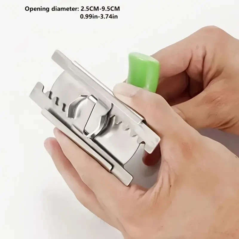 1pc Stainless Steel Manual Torque Opener Multi-Function Kitchen Can Lid Remover Portable Bottle Cap