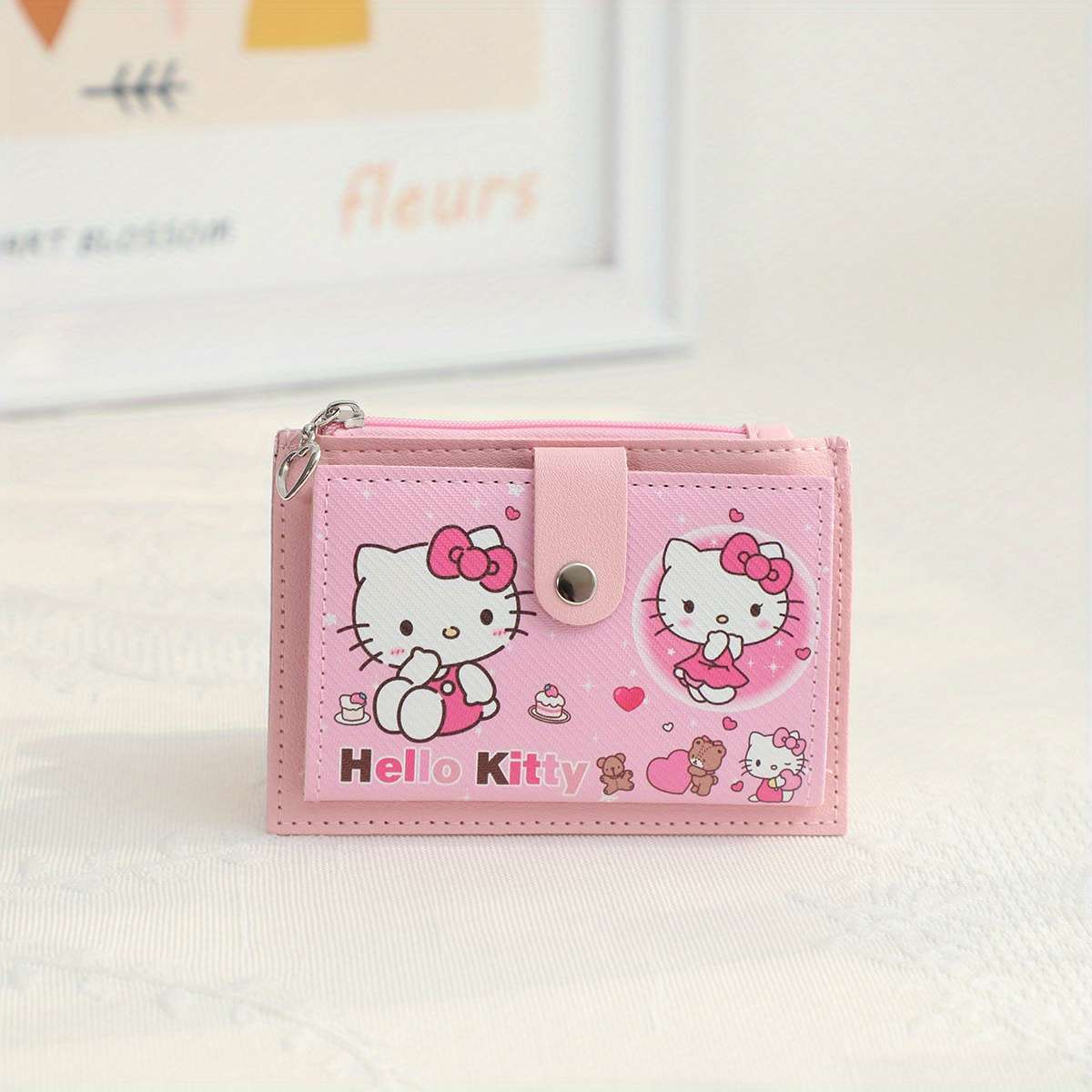 Sanrio Kuromi Multi-Functional Card Holder Coin Purse C Cute Cartoon Design Pu Material