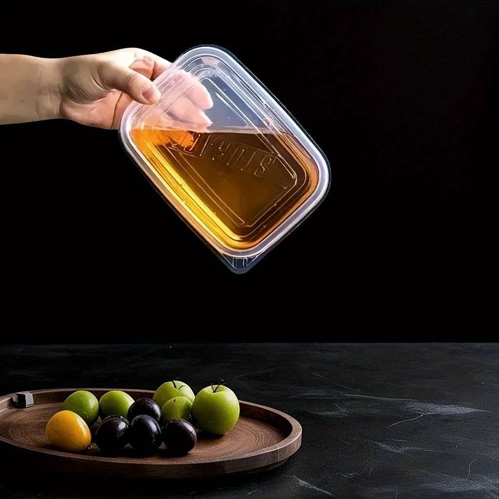 10pcs Stackable BPA-Free Plastic Food Storage Containers Set Square Lunch Boxes with Flip Top