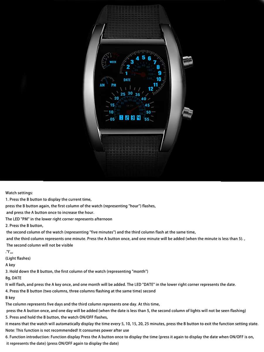 Mens LED Watch  (Model L115)