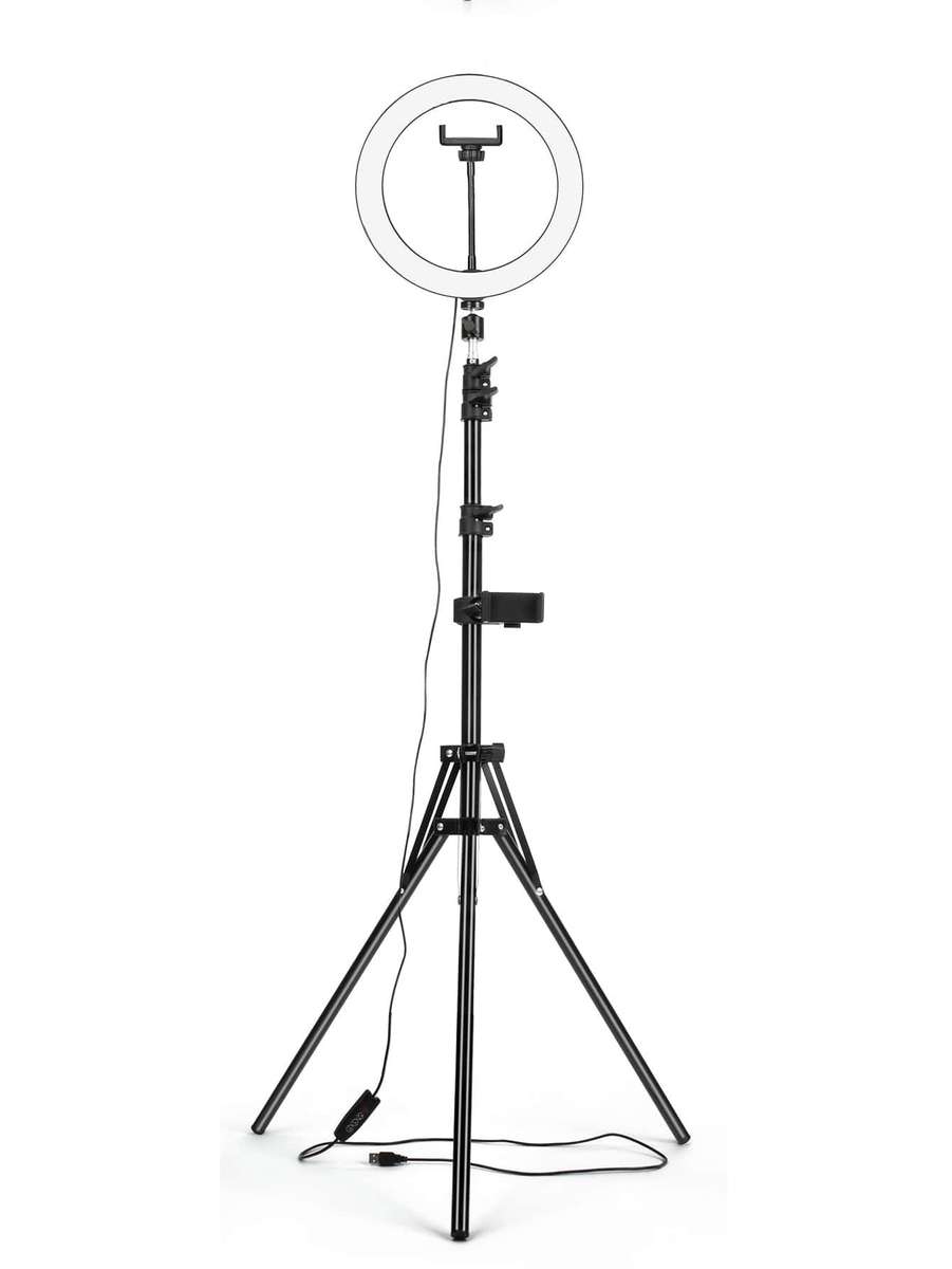 10 Inch Tripod Ring Fill Light Stand With Phone Mount For Live Broadcasting 10"