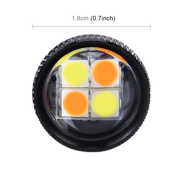 2 PCS Car Auto T25/3157 DC 12V 5W 350LM 16 SMD-3030 LED Bulbs Turn Lamp Backup Light, White + Yello