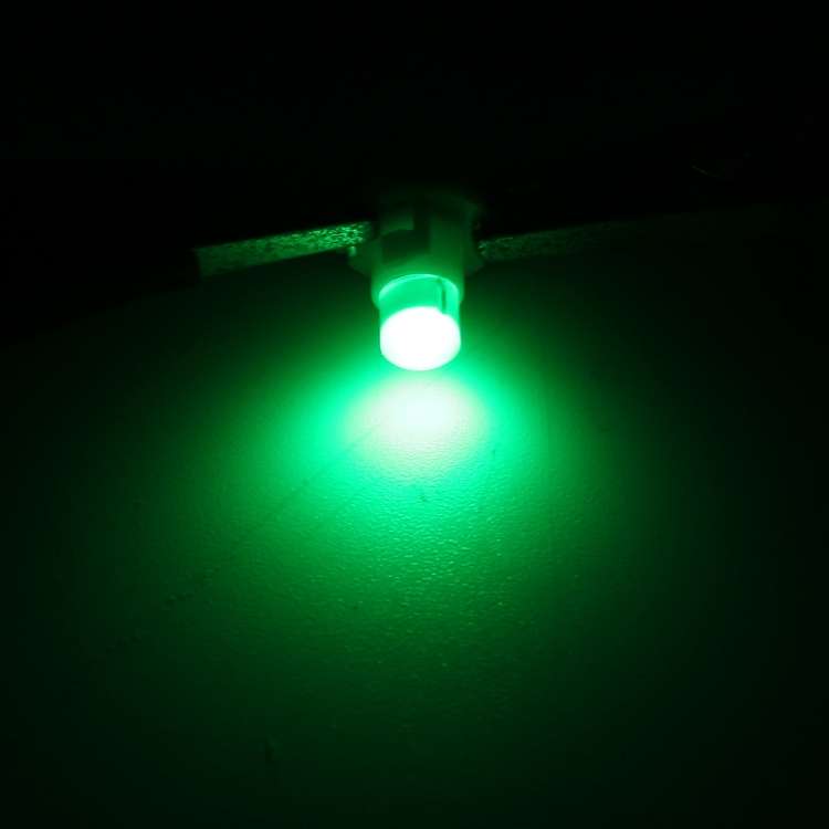 10PCS 2W T4.2 Wedge Instrument Panel LED Light Dashboard Gauge Cluster Indicator Lamp Bulb(Green Lig