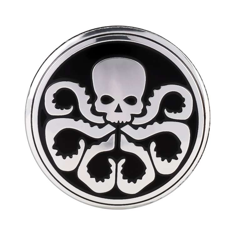 4 PCS Car-Styling Skull Pattern Wheel Hub Decorative Sticker, Diameter: 5.8cm