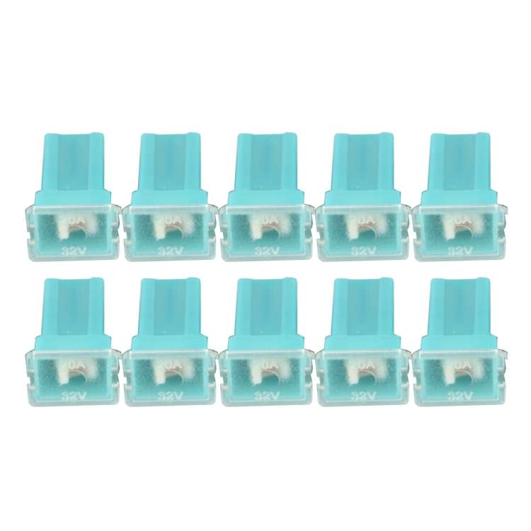 10 PCS Vehicle Car Plastic Shell Straight Female Terminal Push in Blade Cartridge PAL Fuse 20Amp 32V