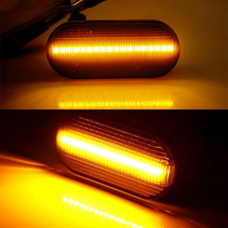 2 PCS D12V / 5W Car LED Leaf Board Side Flowing Water Turn Signal Light for Volkswagen(Black)