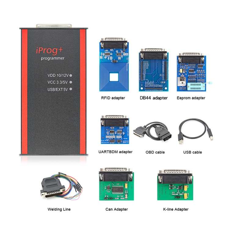 12V Iprog+ Pro V87 Car Key Programmer ECU Tool