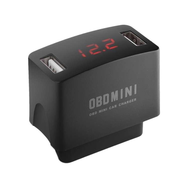 Mini Dual USB Charger Adapter Car OBD Charging Socket
