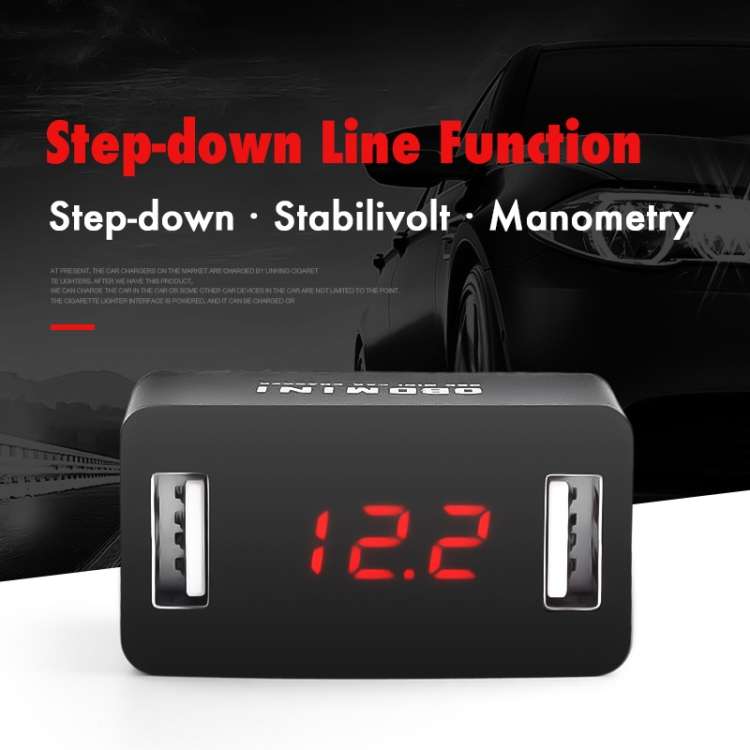 Mini Dual USB Charger Adapter Car OBD Charging Socket
