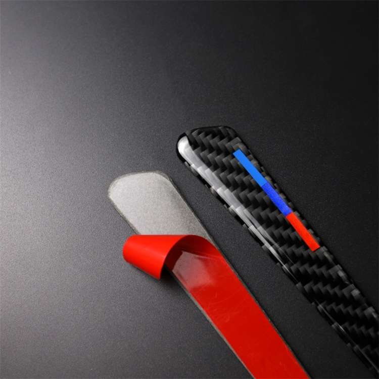 Three Color B Carbon Fiber Car Rearview Mirror Bumper Strip Decorative Sticker for BMW F30 2013-2018