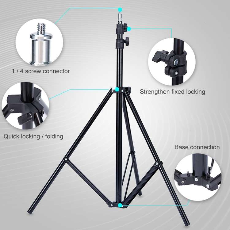 TRIOPO Oubao 1.9m Portable Studio Light Metal Tripod