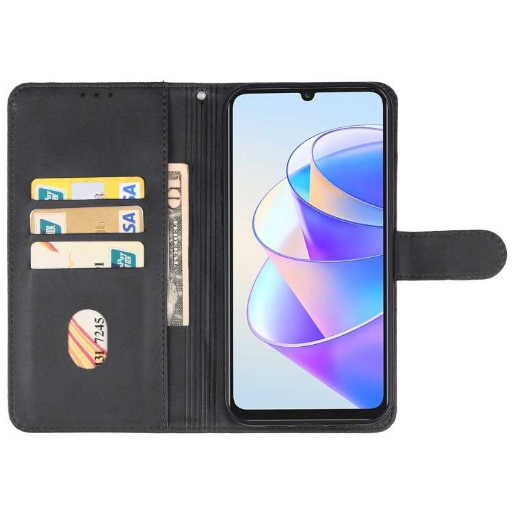 For Honor X7a Leather Phone Case(Black)