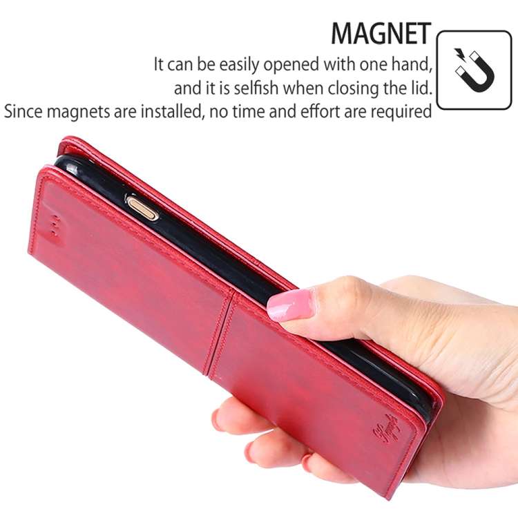 For Huawei nova 12i 4G Cow Texture Magnetic Leather Phone Case(Red)