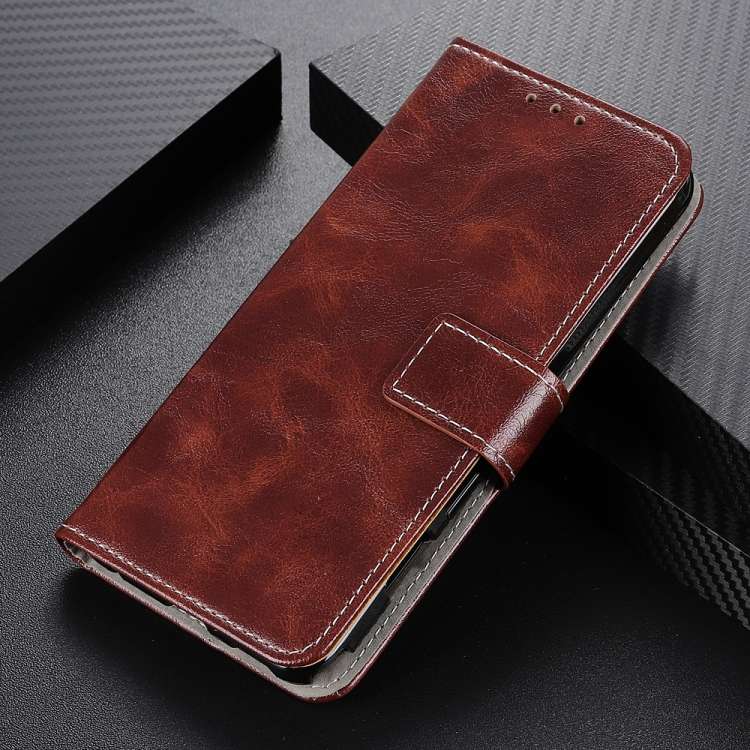 For iPhone 16 Plus Retro Crazy Horse Texture Horizontal Flip Leather Phone Case(Brown)