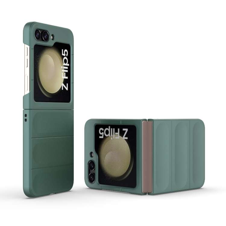 For Samsung Galaxy Z Flip5 5G Magic Shield Fold PC Shockproof Phone Case(Dark Green)