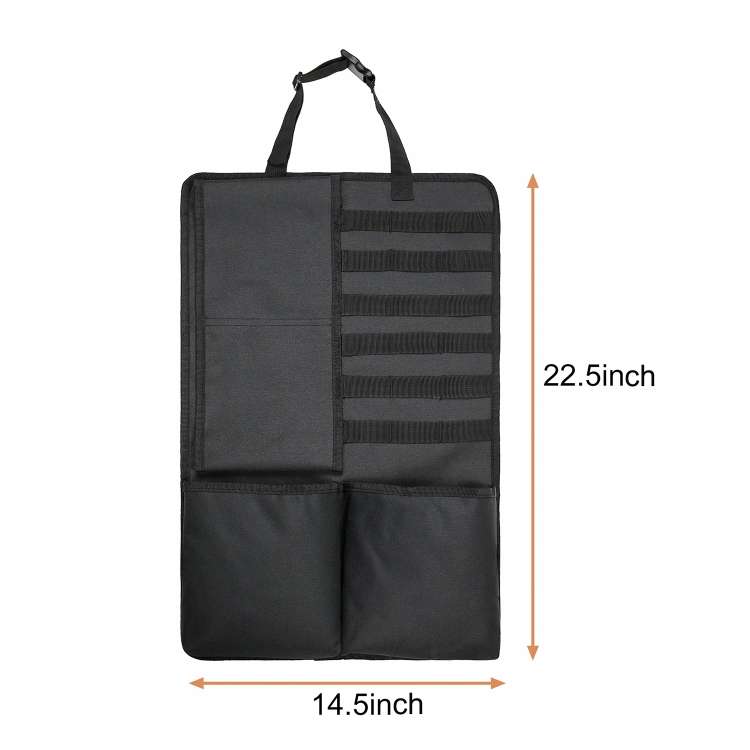 2pcs / Set Car Front Seat Back Storage Bag Car Hanging Organiser(Black)