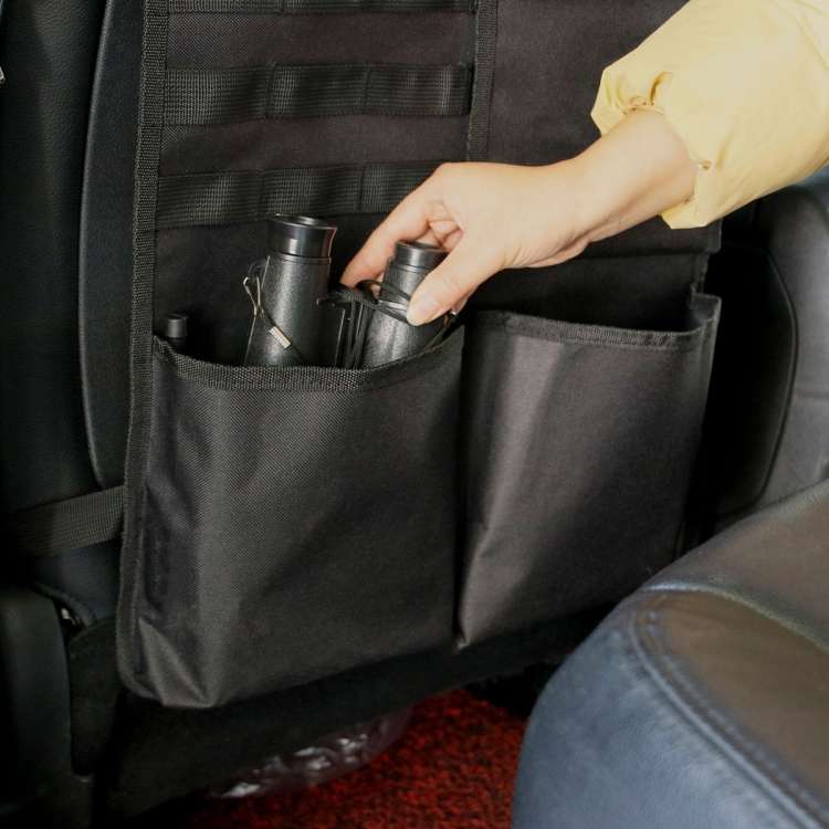 2pcs / Set Car Front Seat Back Storage Bag Car Hanging Organiser(Black)