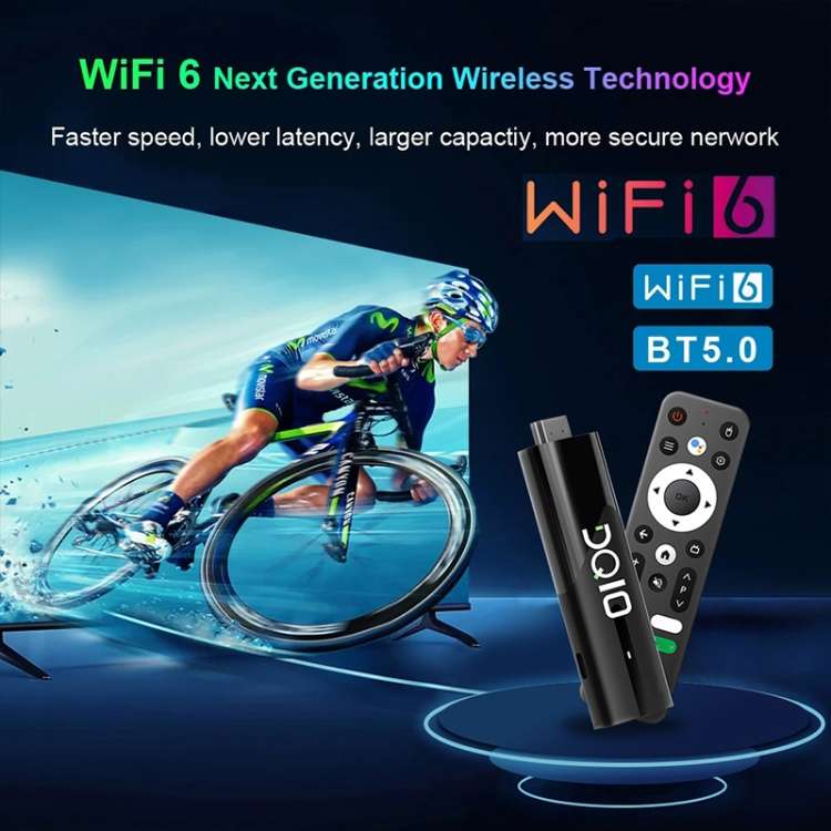 LEMFO DQ10 Allwinner H618 Quad Core ARM Cortex A53 8K HD Android TV Stick, RAM:4GB+32GB(EU Plug)