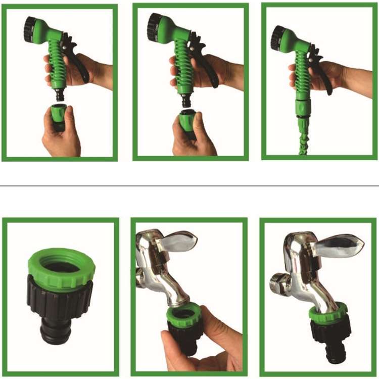 75FT Garden Watering 3 Times Telescopic Pipe Magic Flexible Garden Hose Expandable Watering Hose wi