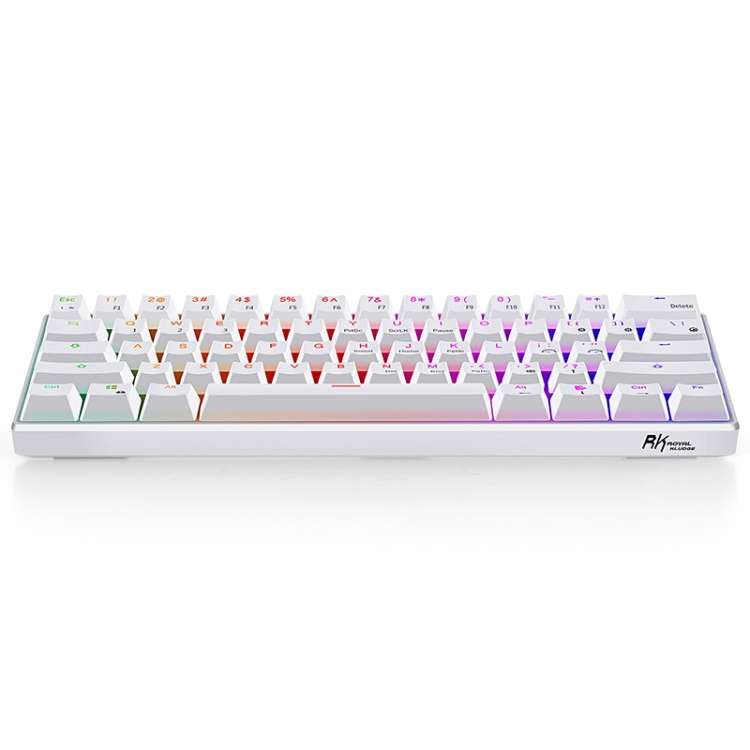 RK61 61 Keys Bluetooth / 2.4G Wireless / USB Wired Three Modes Red Switch Tablet Mobile Gaming Mecha