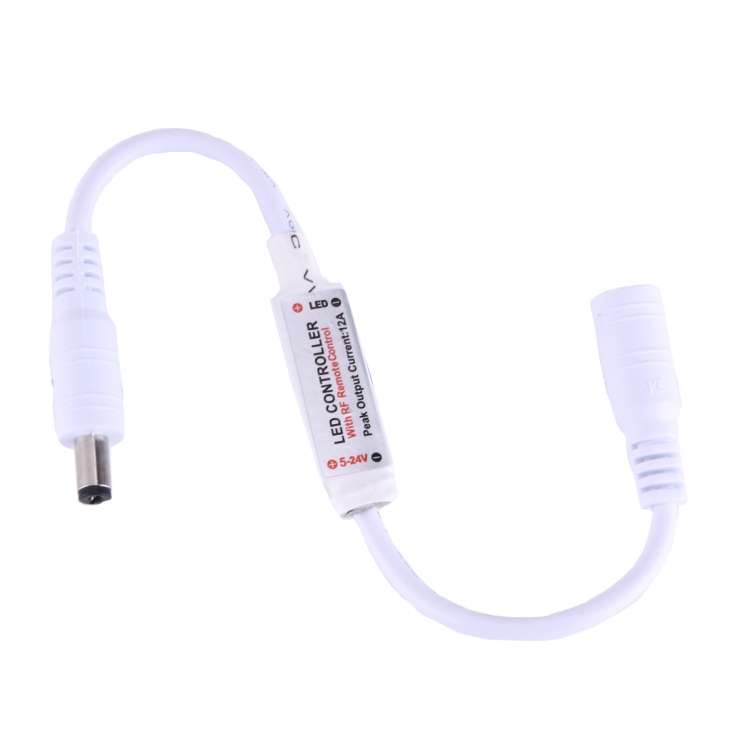 Mini Single Color LED Controller with 11 Keys RF Remote Control, DC 5-24V(White)