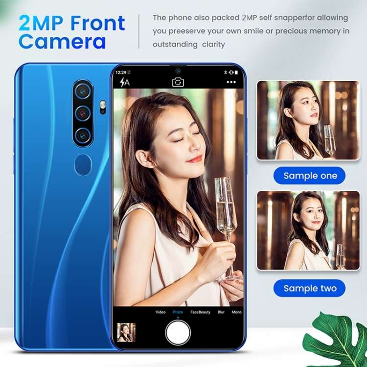 A82, 2GB+16GB, Face ID & Fingerprint Identification, 6.7 inch Drop-notch Screen Android 9.1 MTK6580P