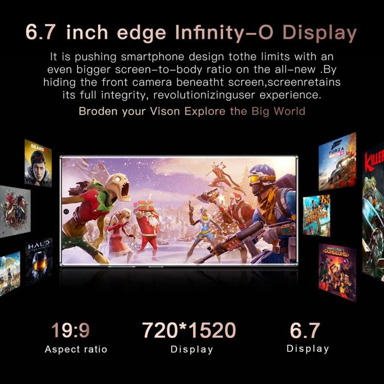 Note20U+, 2GB+16GB, 6.7 inch Pole-Notch Screen, Face ID Identification, Android 6.0 MTK6580P Quad Co