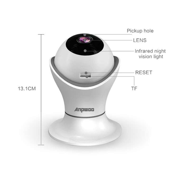 Anpwoo Hercules GM8135+SC2145 1080P HD WiFi IP Camera, Support Motion Detection & Infrared Night Vis