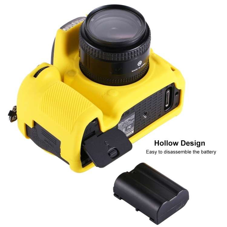 PULUZ Soft Silicone Protective Case for Nikon D750(Yellow)
