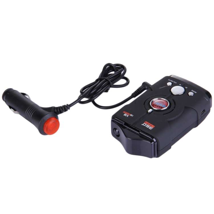 V8 Black 180 Degrees Full-Band Scanning Advanced Radar Detectors and Laser Defense Systems, Built-i