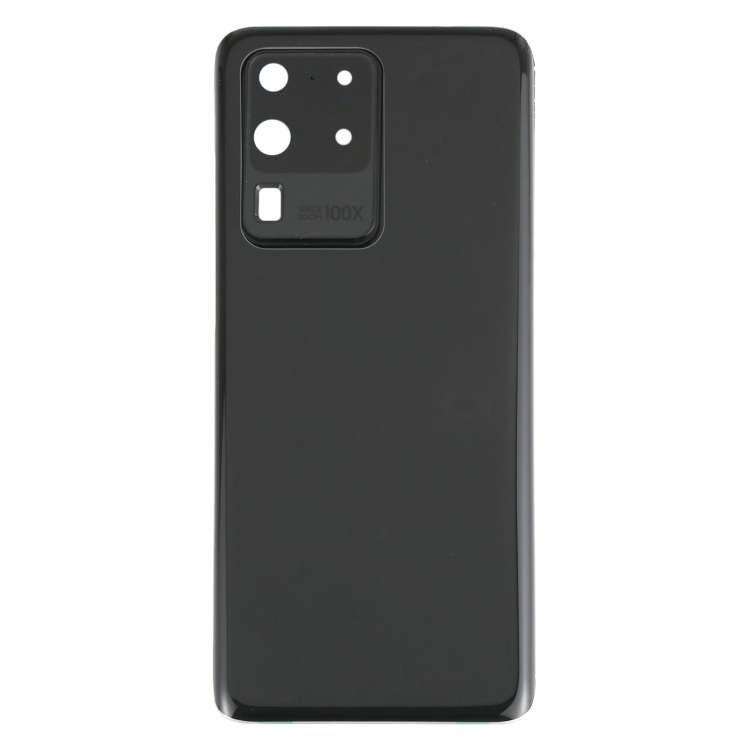 For Samsung Galaxy S20 Ultra Battery Back Cover with Camera Lens Cover (Black)