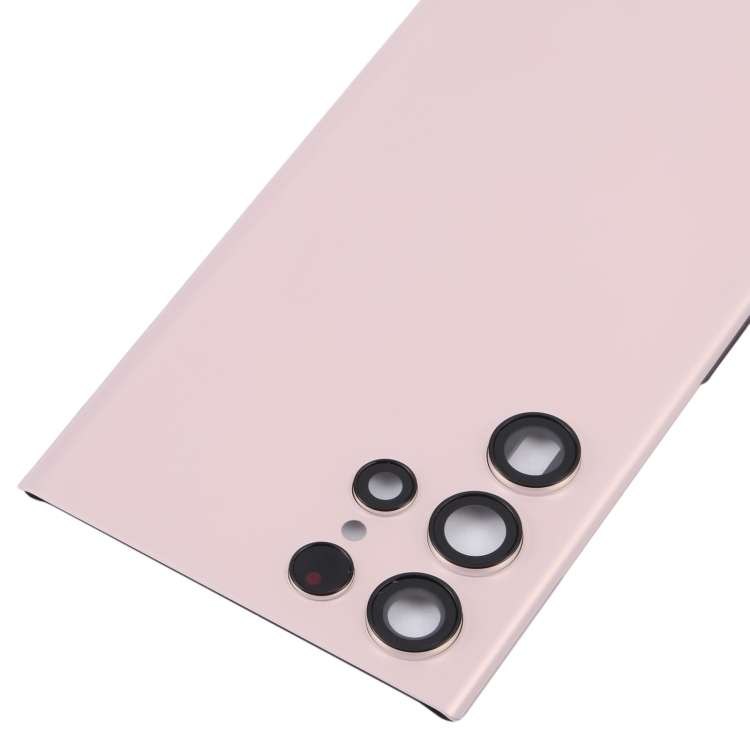 For Samsung Galaxy S22 Ultra 5G SM-S908B Battery Back Cover with Camera Lens Cover (Gold)