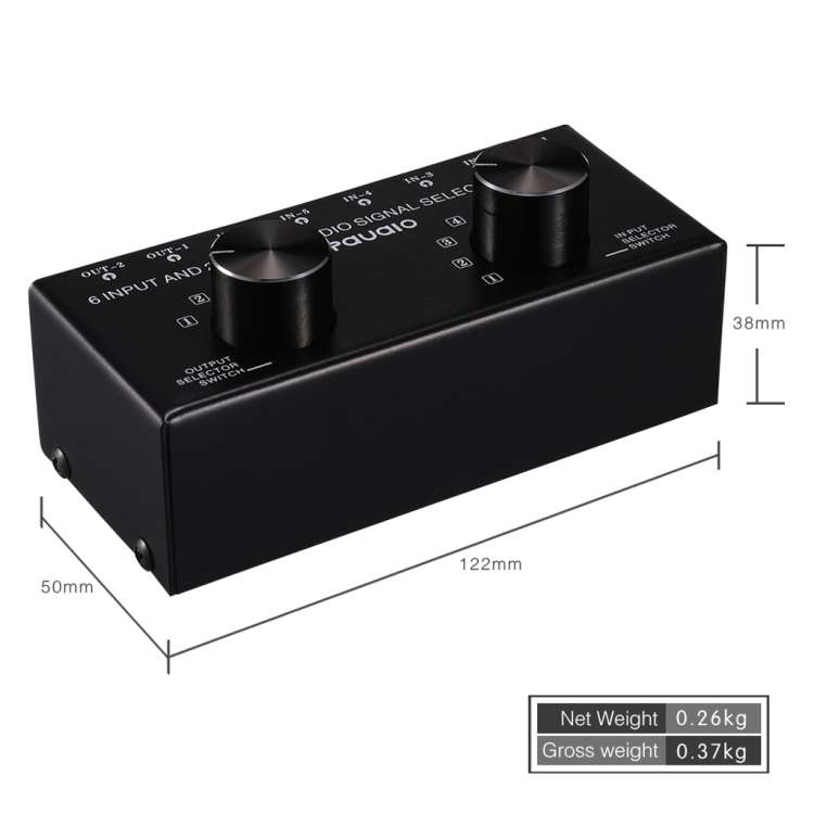 B026 6 Input 2 Output Or 2 Input 6 Output Audio Signal Source Selection Switcher RCA Port