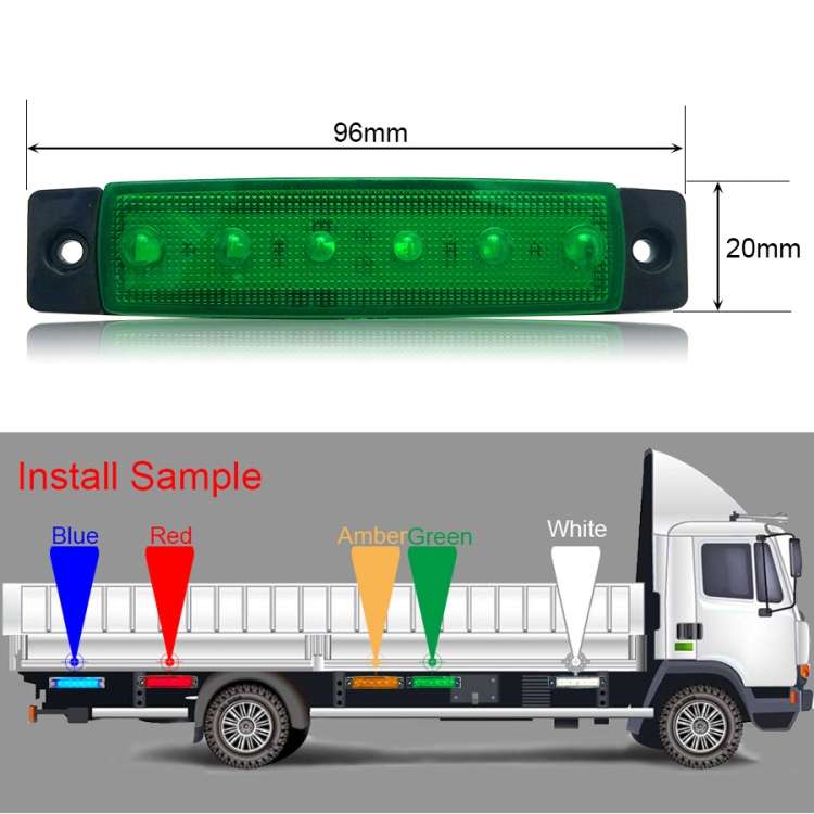 4 PCS 12V 6 SMD Auto Car Bus Truck Wagons External Side Marker Lights LED Trailer Indicator Light Re