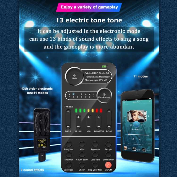 K9  Voice Changer Game Live Broadcast Mobile Computer Sound Card