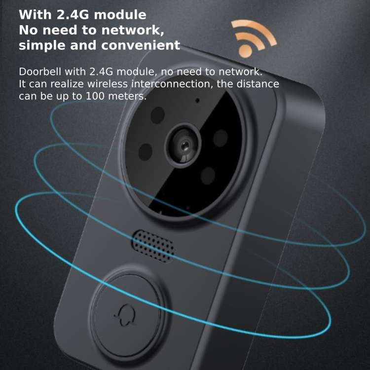 Wireless 2.4G Visual Intercom Doorbell 4.3 inch IPS Screen with Camera Monitor Night Vision