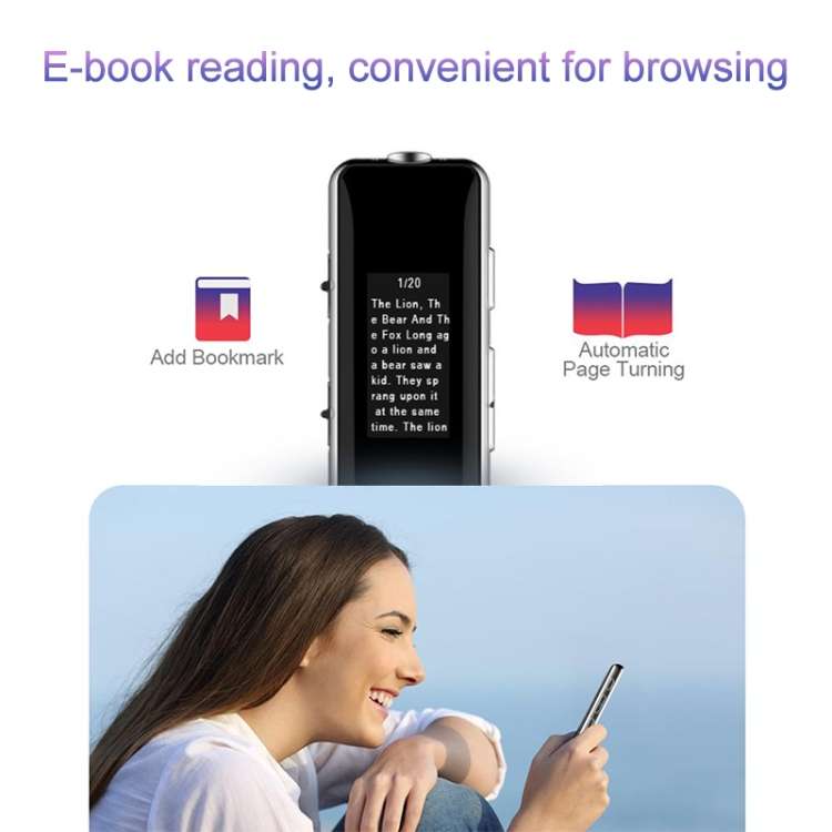 Q33 External Play MP3 Voice Control High Definition Noise Reduction Recording Pen, 8G, Support Passw