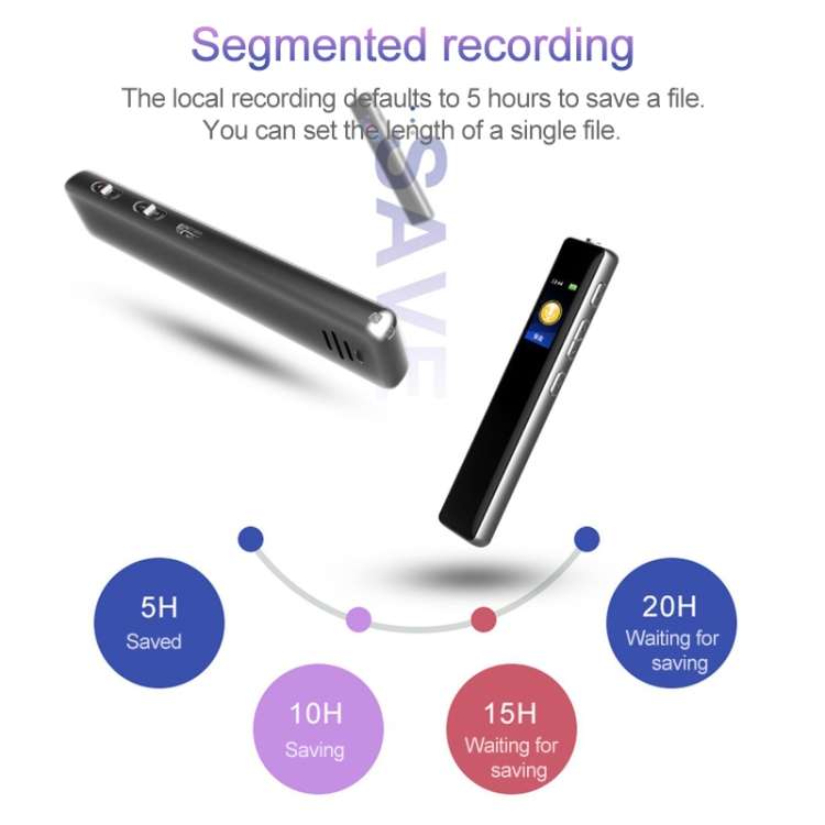 Q33 External Play MP3 Voice Control High Definition Noise Reduction Recording Pen, 8G, Support Passw