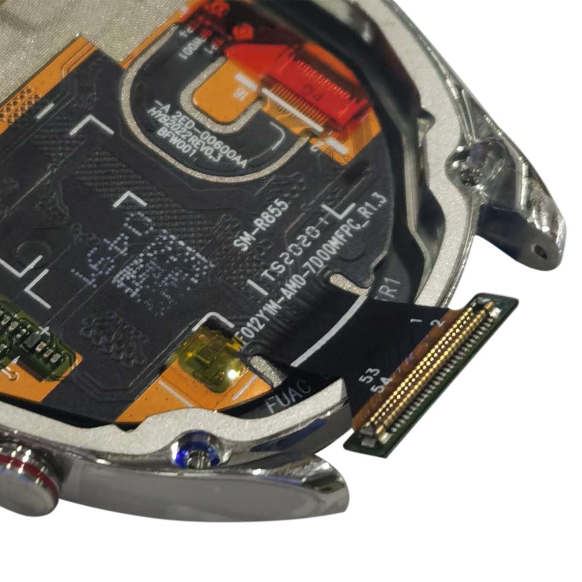 LCD Screen and Digitizer Full Assembly With Frame for Samsung Galaxy Watch3 SM-R850/R855(Gold)
