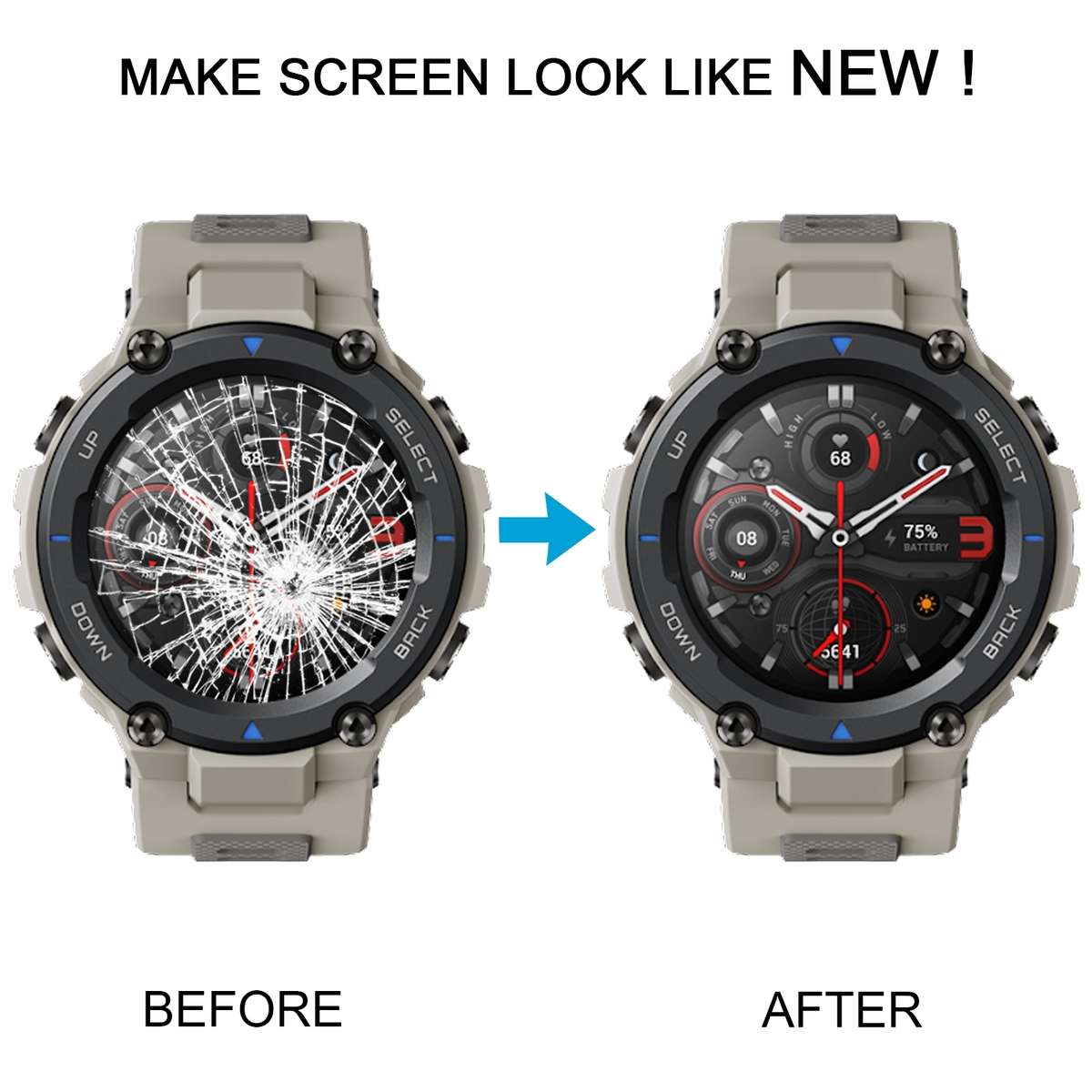 For Amazfit T-Rex Pro / T-Rex Original LCD Screen with Digitizer Full Assembly