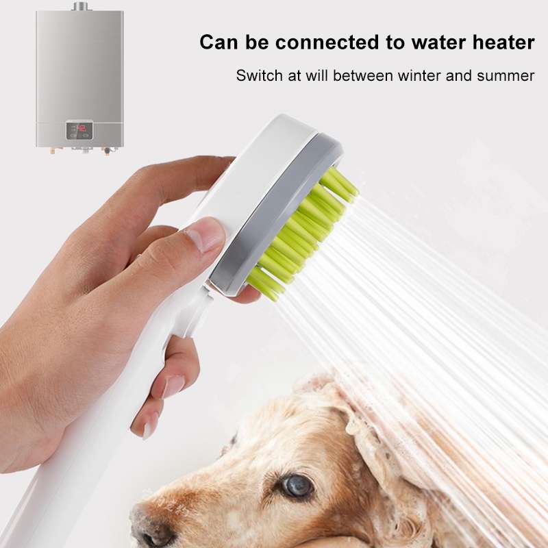 Pet Shower Nozzle Massage Shower, with Hose Universal Joint (Green)