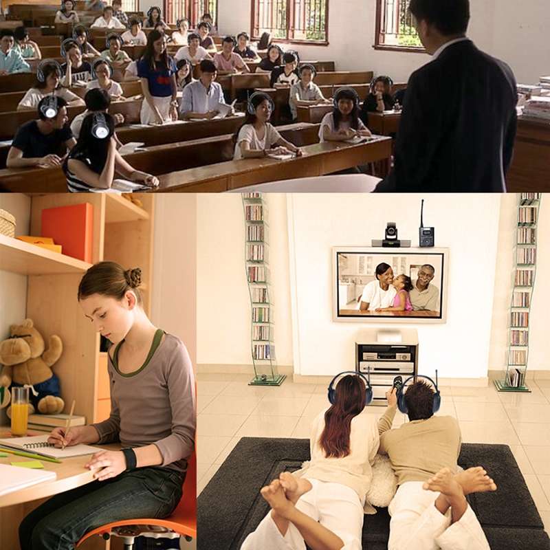 HRD-831 Portable FM Transmitter Receiver, Support TF Card (Black)