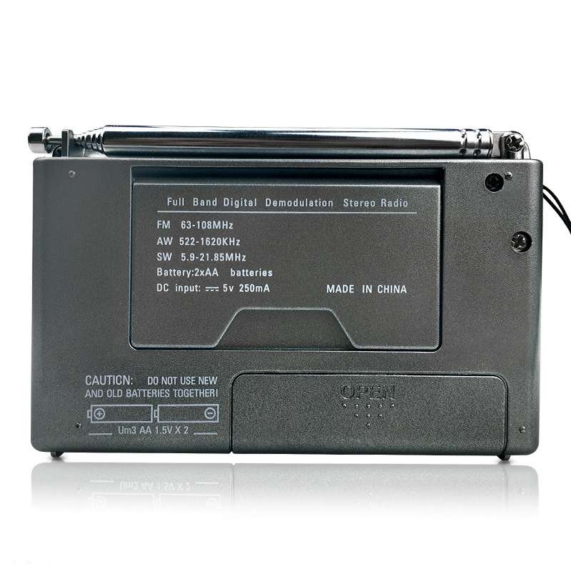 HRD-310 Portable FM AM SW Full Band Digital Demodulation Radio (Grey)