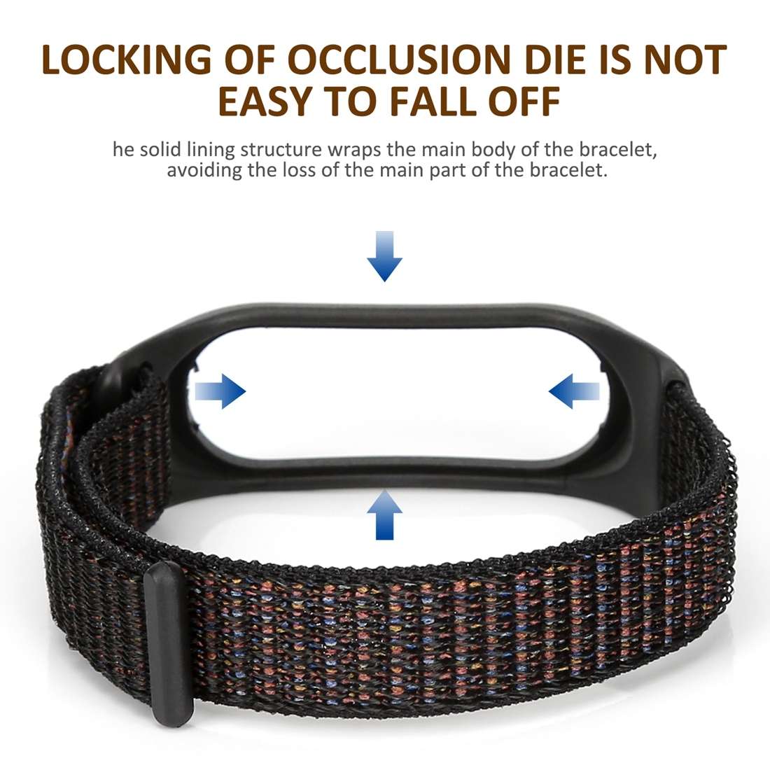 Smart Watch Nylon Woven Watch Band for Xiaomi Mi Band 3 / 4(Colour)