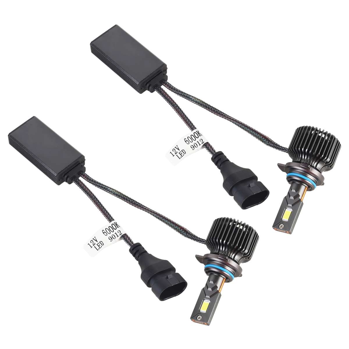 K11 1 Pair 9012 12V / 85W / 6000K / 9000LM Car LED Headlight (White Light)