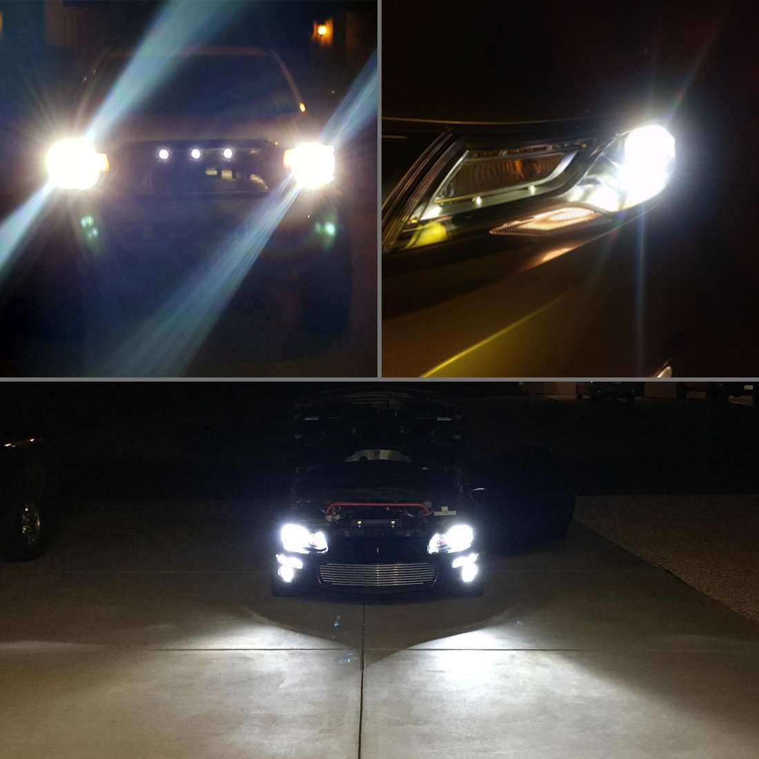 K11 1 Pair 9012 12V / 85W / 6000K / 9000LM Car LED Headlight (White Light)